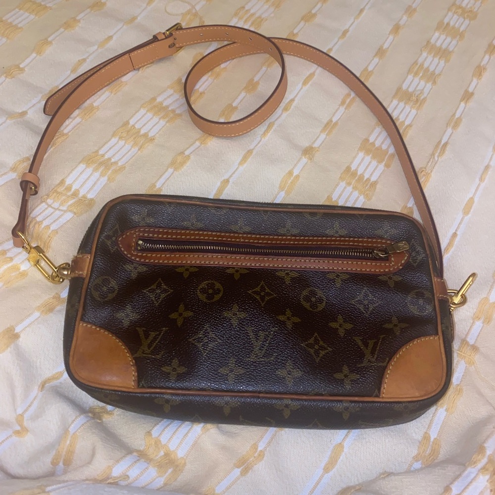 Louis Vuitton Monogram Tan and Brown Crossbody Bag